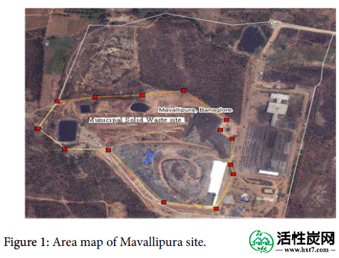 废弃物 - 资源 - 地图Mavallipura现场