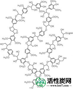图1.木质素的分子结构